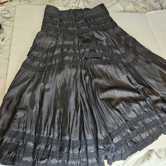 INC International Concepts Women Sassy Black Skirt Size 12 r - - Picture 2 of 8